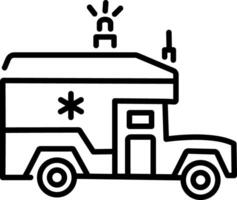 A linear icon of missile tank vector