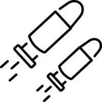 Ammunition icon in line style vector