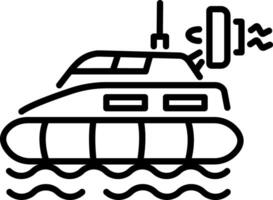 A line style icon of hovercraft vector