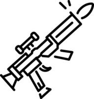 Rocket launcher icon in linear style vector