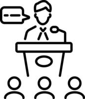 A line style icon of persuasion vector