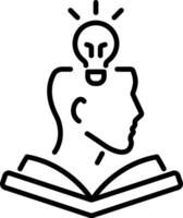 Learning skill icon in line style vector