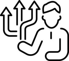 Flexibility icon in line style vector