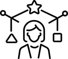 Experience person icon in line style vector