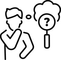 Curiosity icon in outline style vector