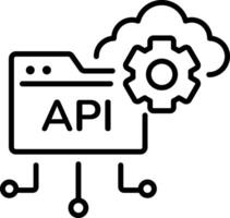 Api integration icon in line style vector