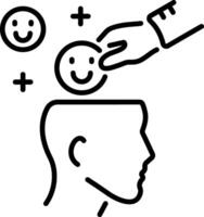Positivity icon in linear style vector