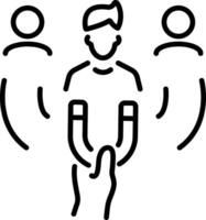 Talent retention icon in line style vector