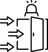 Emergency preparedness icon in line style vector