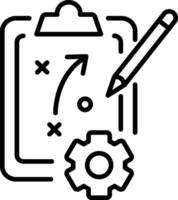Tactics icon in outline style vector