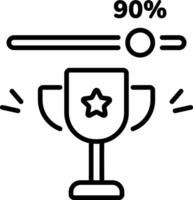 Accomplishment icon in line style vector