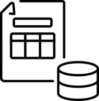 Data sheet icon in linear style vector