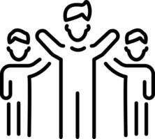 Workforce icon in linear style vector