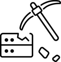 Data mining icon in linear style vector