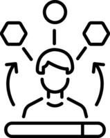 Capability icon in line style vector