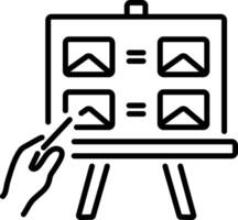 A linear icon of a storyboard vector