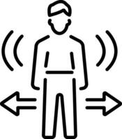 Body language icon in linear style vector