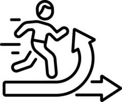 Agility icon in line style vector