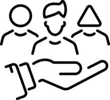 Inclusivity icon in outline style vector