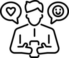 Influencer icon in linear style vector