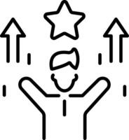 Motivation icon in line style vector
