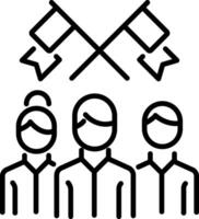 Cultural competence icon in linear style vector