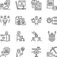 Set of Linear Style Abilities Icons vector