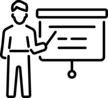 Instructor icon in linear style vector