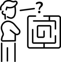 Problem solving icon in line style vector