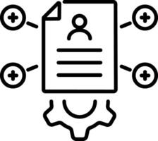 A linear icon of curriculum development vector