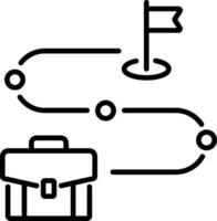 Milestone plan icon in linear style vector