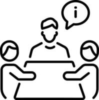 Group instruction icon in linear style vector