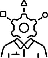 Manager icon in line style vector