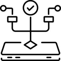 Algorithm icon in linear style vector