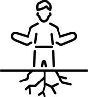 A linear style icon of self growth vector