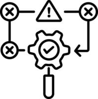 Trial error icon in line style vector