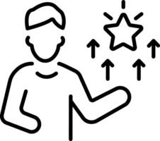 Motivation icon in linear style vector