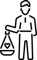 Responsibility icon in line style vector
