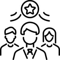 Leadership icon in line style vector