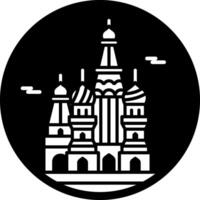 Basil cathedral icon in solid style vector