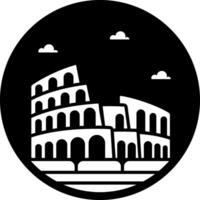 Colosseum icon in solid style vector