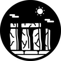 Stonehenge icon in filled style vector