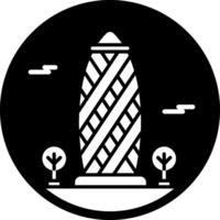 A glyph style icon of gherkin vector