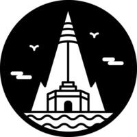 Ryugyong icon in solid style vector