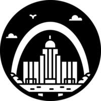 A filled style icon of gateway arch vector