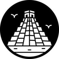 Chichen itza icon in solid style vector