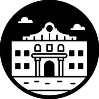 Alamo building icon in glyph style vector