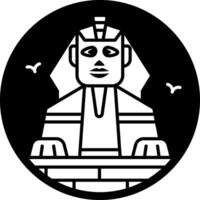 A filled style icon of sphinx giza vector