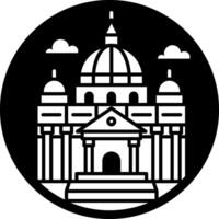 Peter basilica icon in glyph style vector