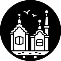 Parc guell icon in glyph style vector
